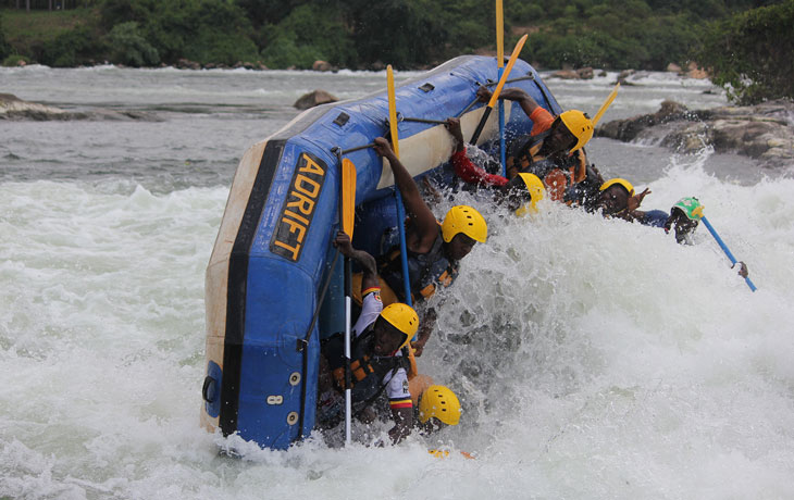 White water rafting in Uganda